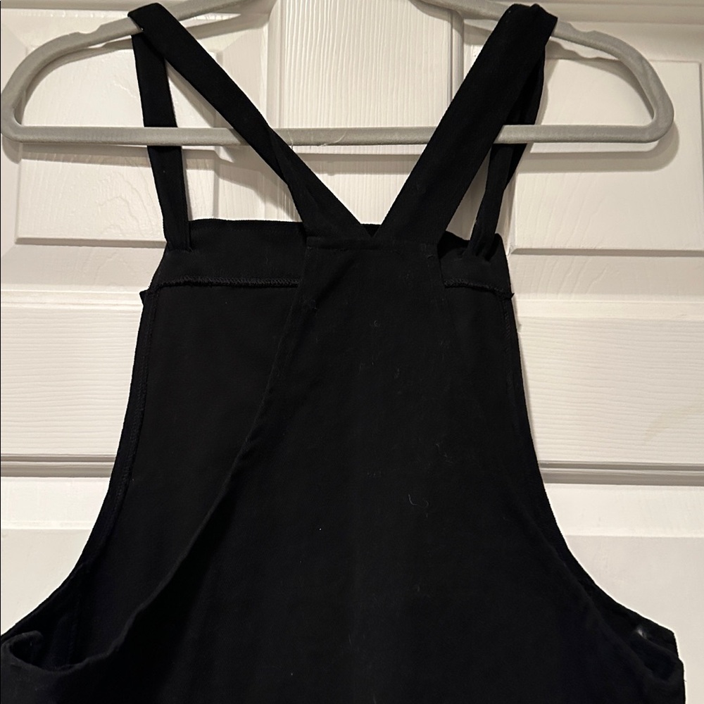 Pink Lily small black corduroy overall dress. Like new - Picture 2 of 3